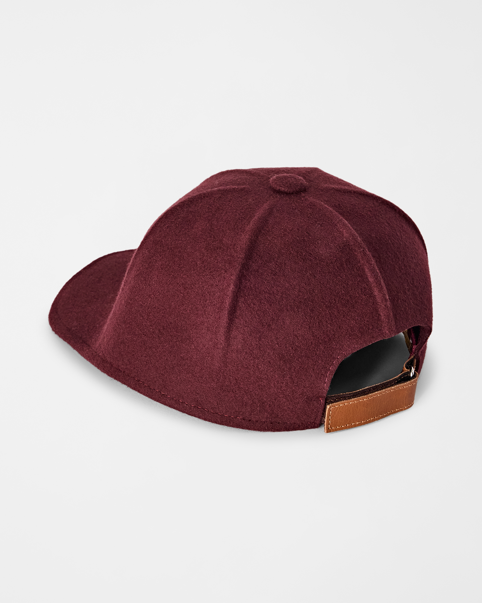 Baseball Cap Uomo in feltro di pura lana con ricamo, VIOLA SCURO, large