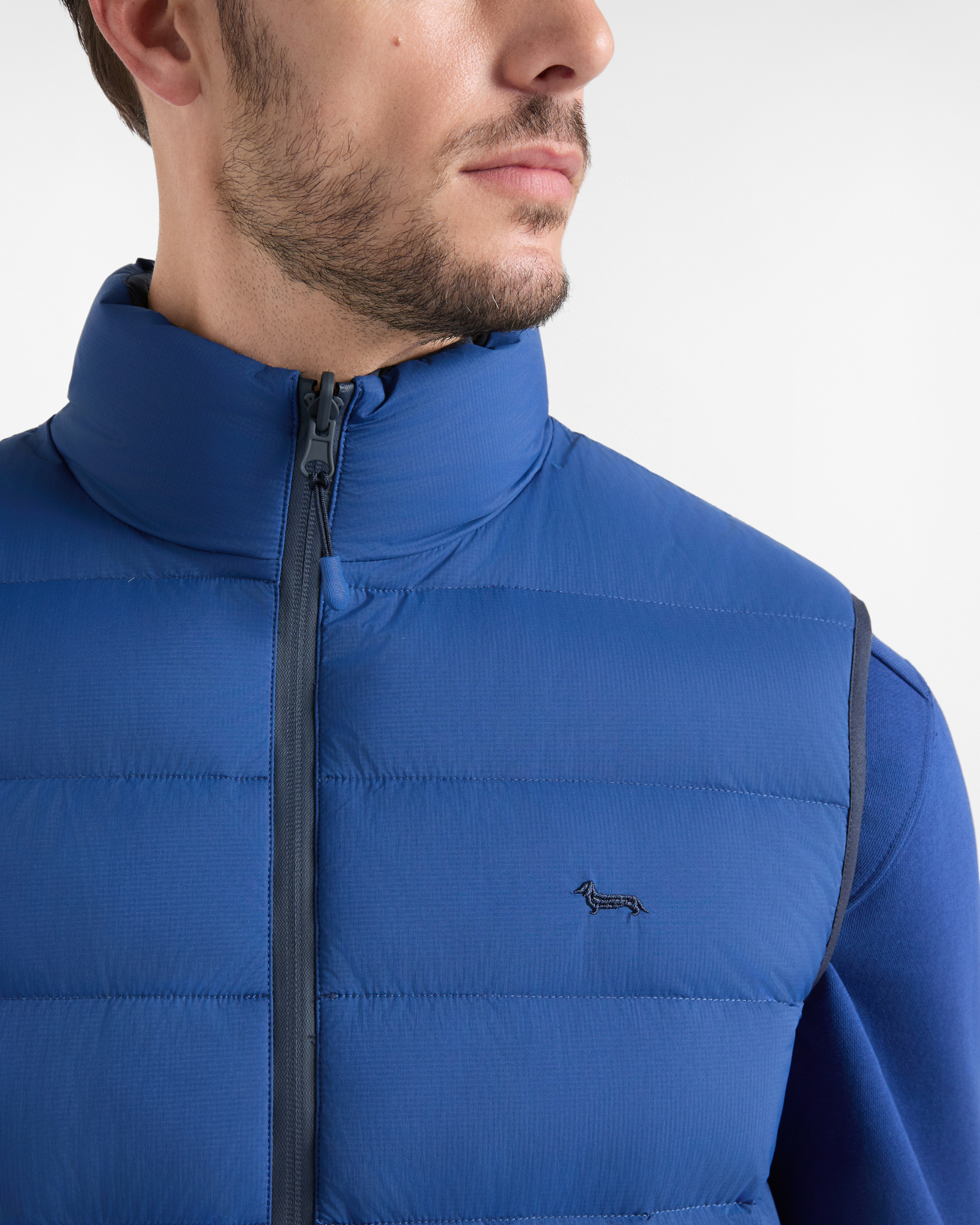 Gilet Uomo reversibile in nylon ripstop, BLUETTE, large