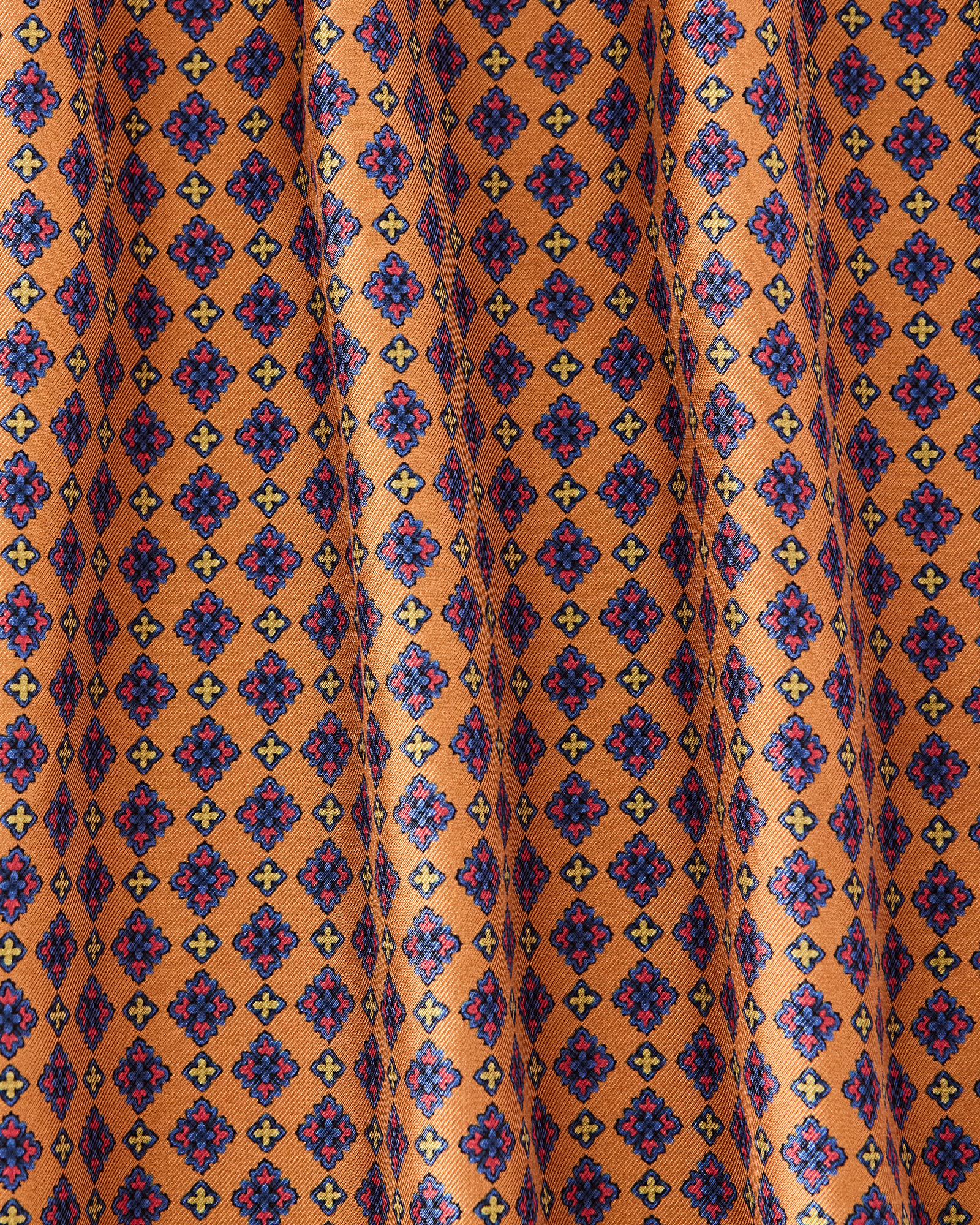 Bandana Uomo in pura seta con disegno paisley, ROSSO MATTONE, large