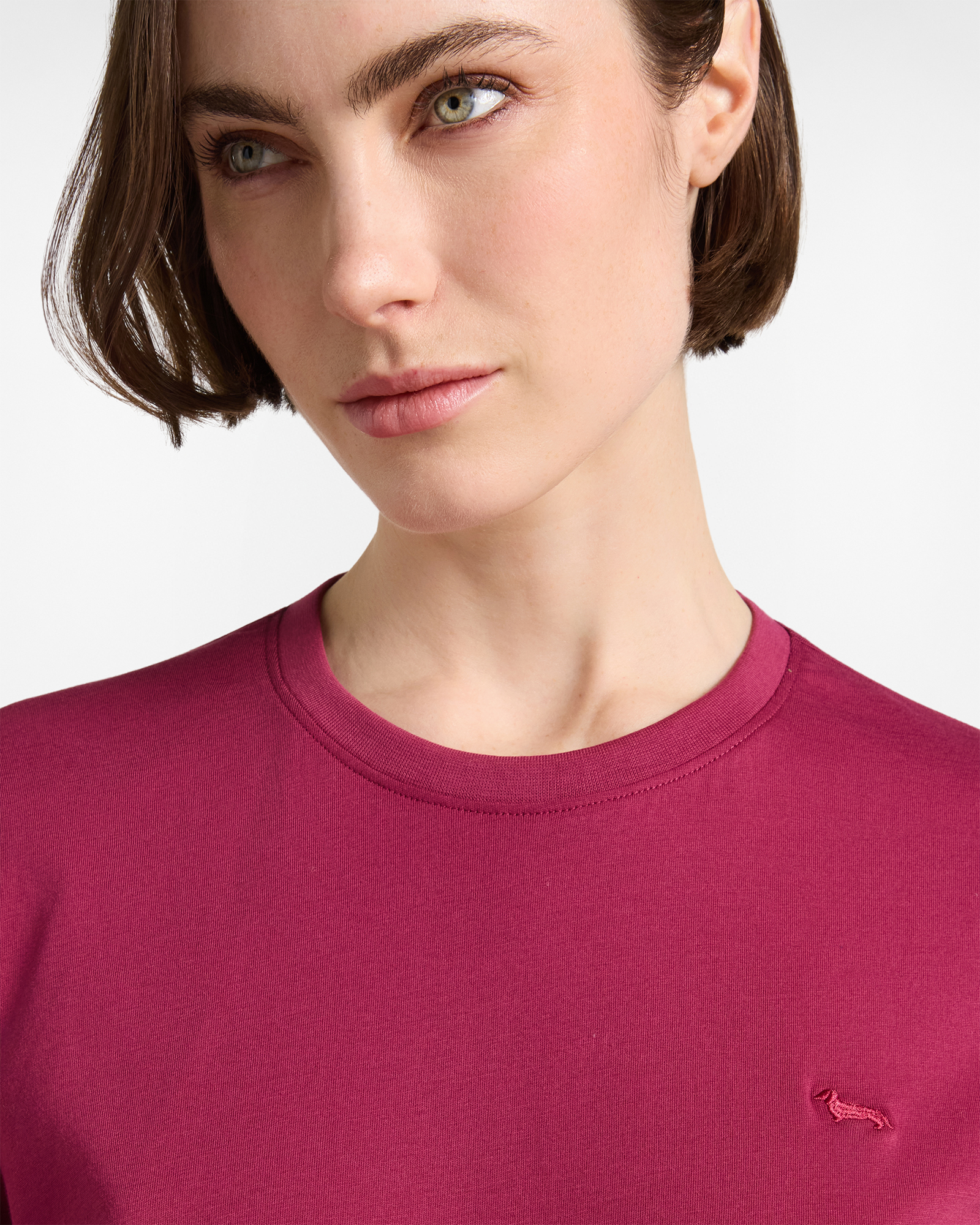 T-shirt Donna girocollo in 100% puro cotone, CICLAMINO, large