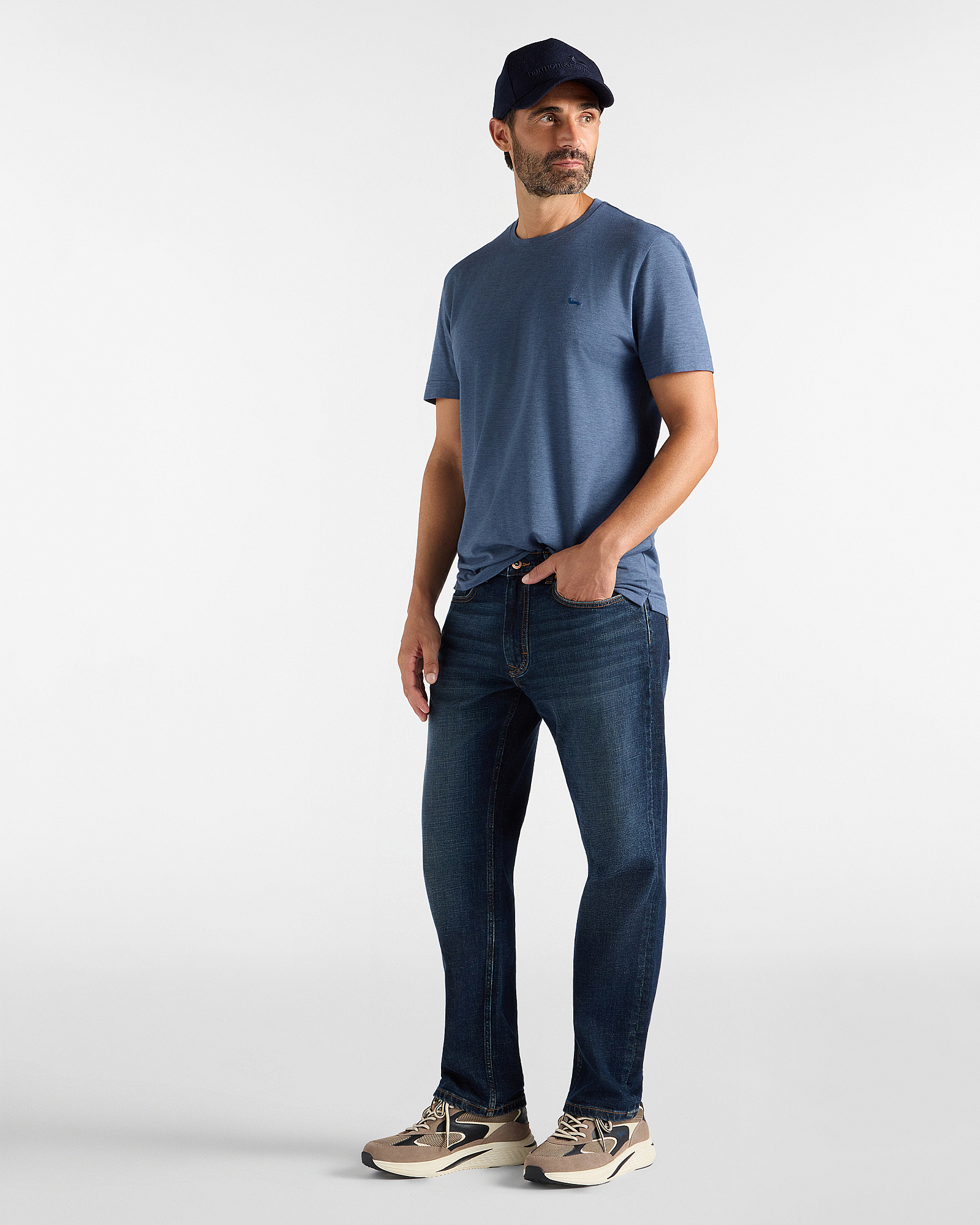 T-shirt Uomo in misto cotone e Lyocell&reg; Regular Fit, AZZURRO, large