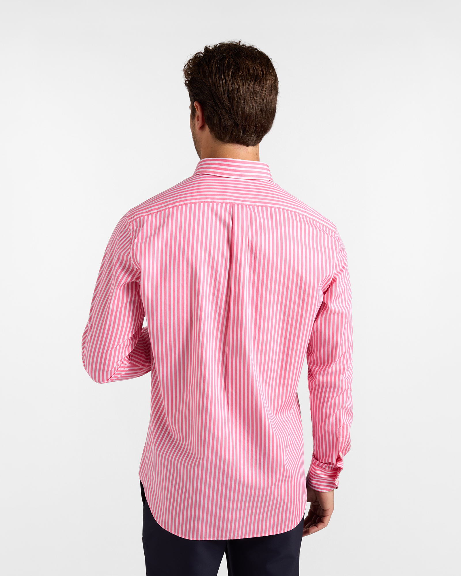 Camicia Uomo in twill con riga raso Regular Fit Turchese, FUXIA, large