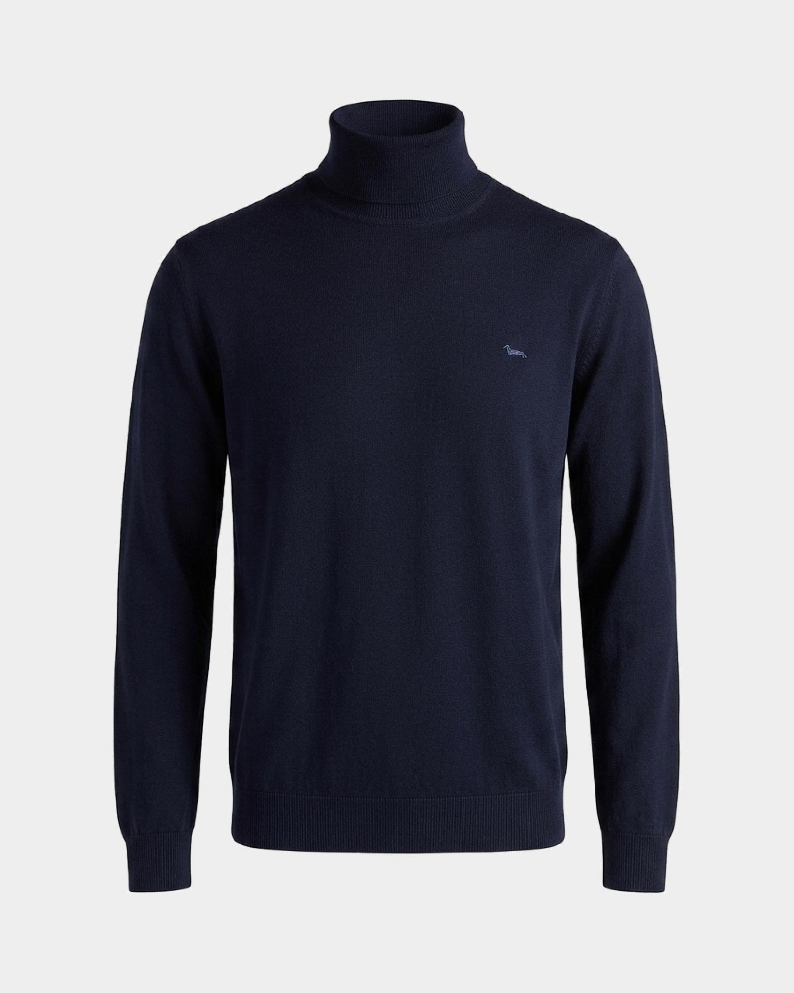 Dolcevita Uomo in 100% pura lana Regular Fit Made in Italy, BLU NAVY, large