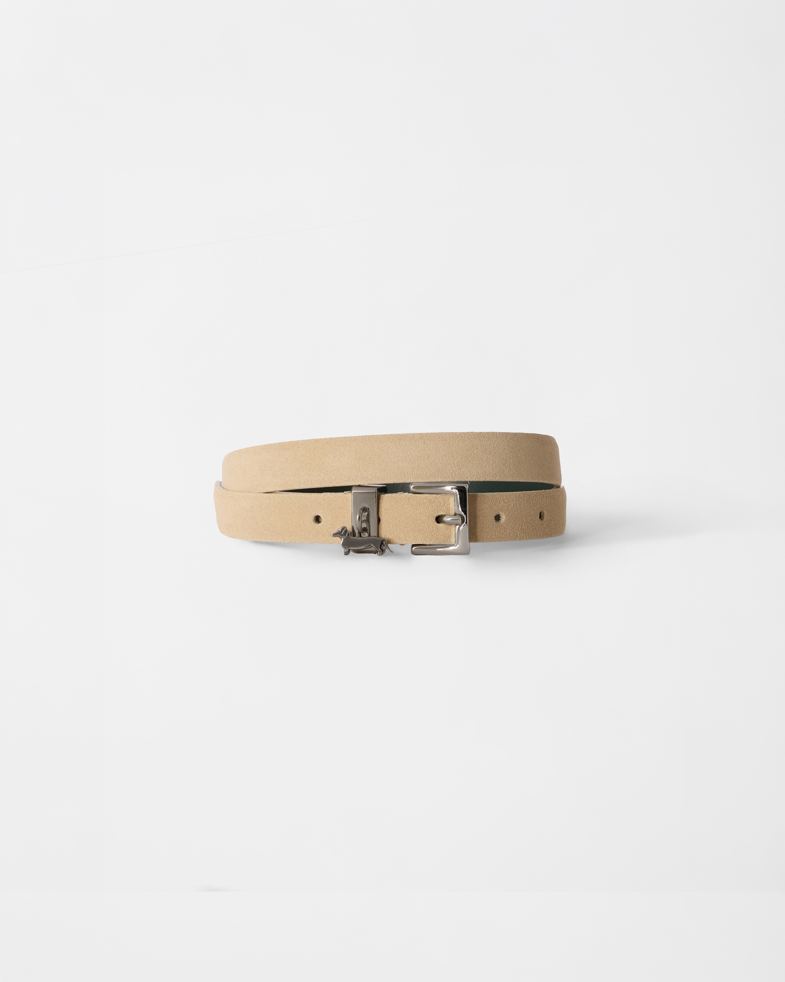 Cintura Donna in vera pelle beige