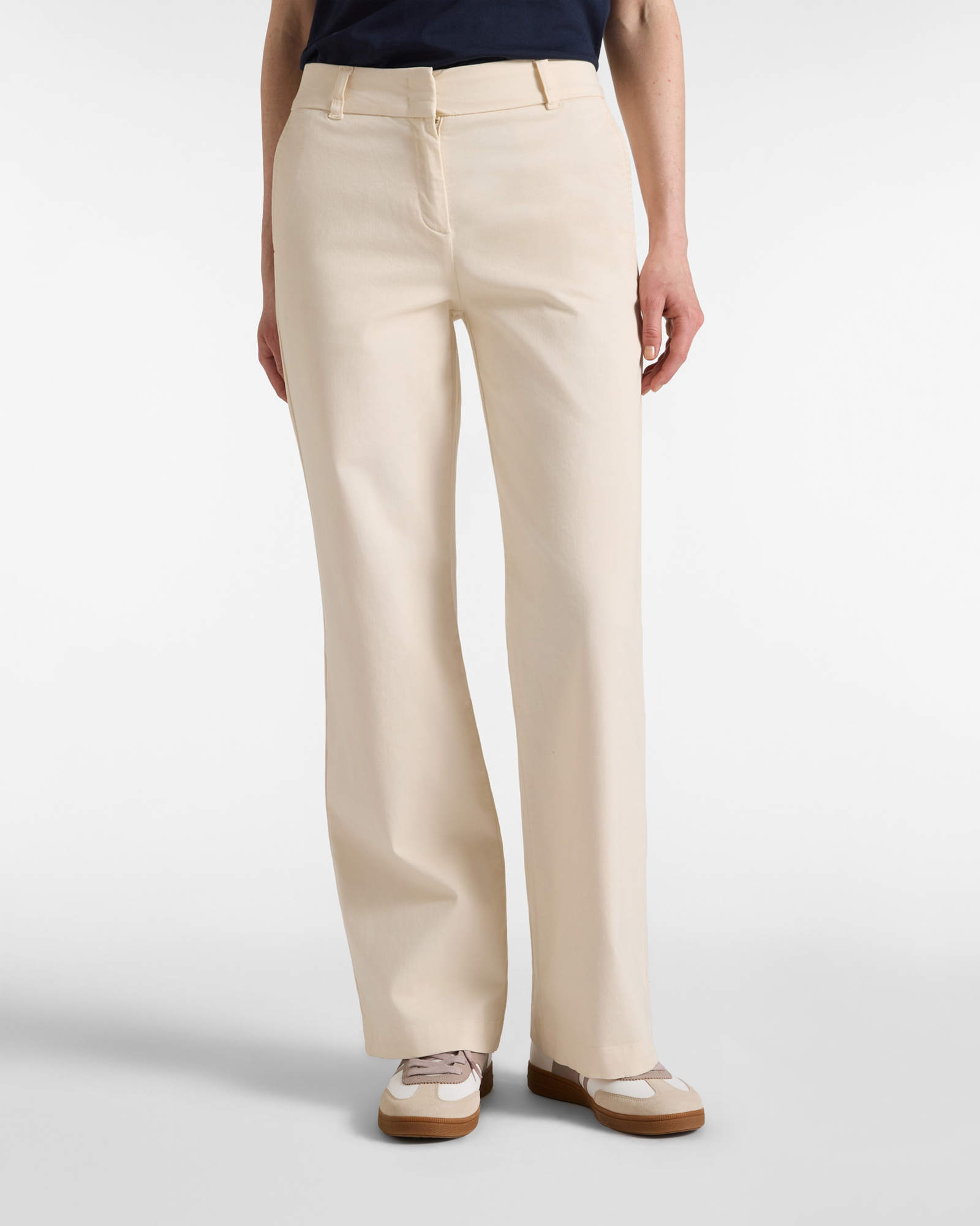 Pantalone Chino Donna in cotone stretch beige