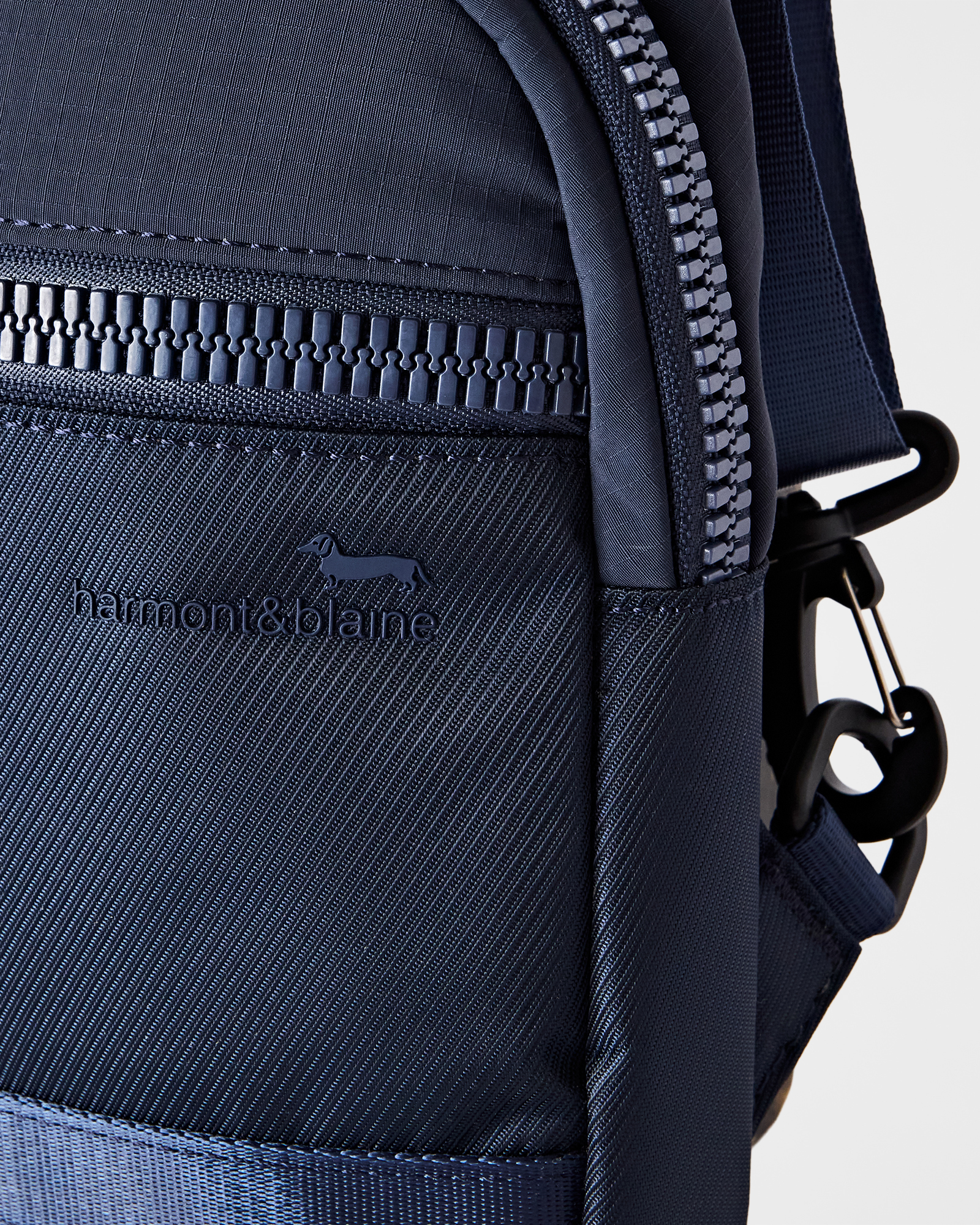 Borsa Uomo chest rig bag in tessuto tecnico blu navy, BLU NAVY, large