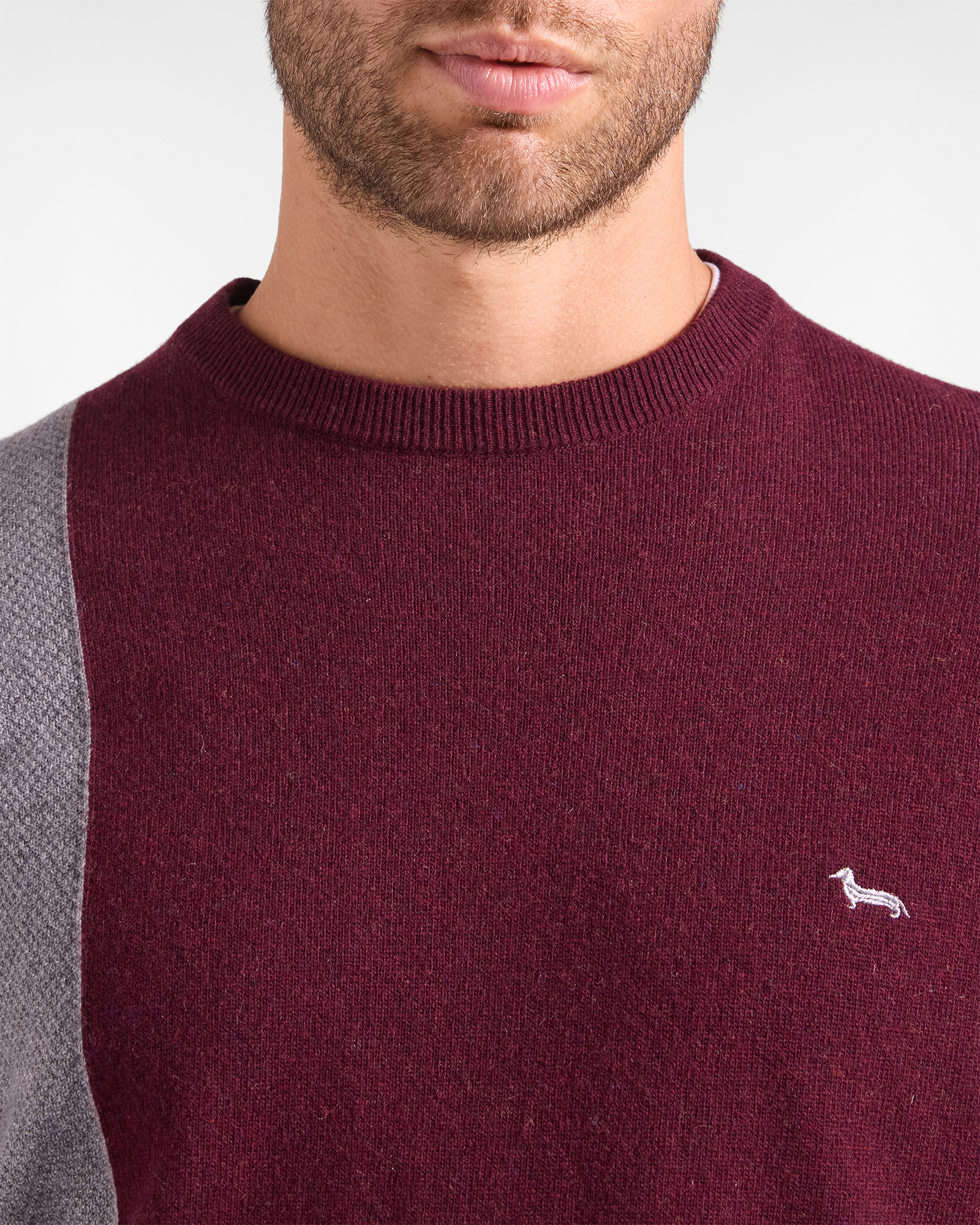 Maglia Uomo in misto lana e cashmere Regular Fit, VIOLA SCURO, large