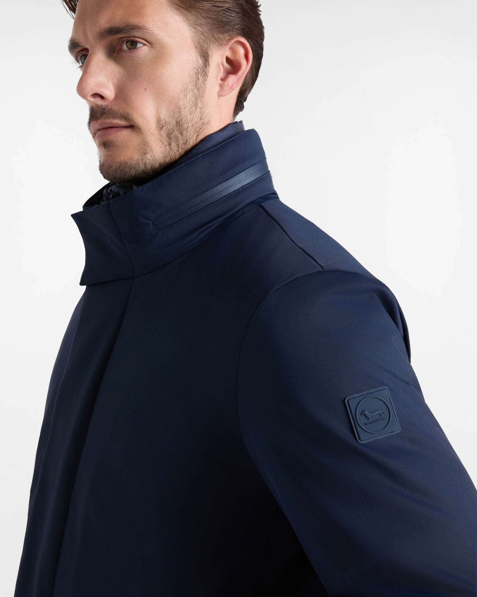 Field Jacket Uomo in Nylon Stretch, BLU NAVY, large