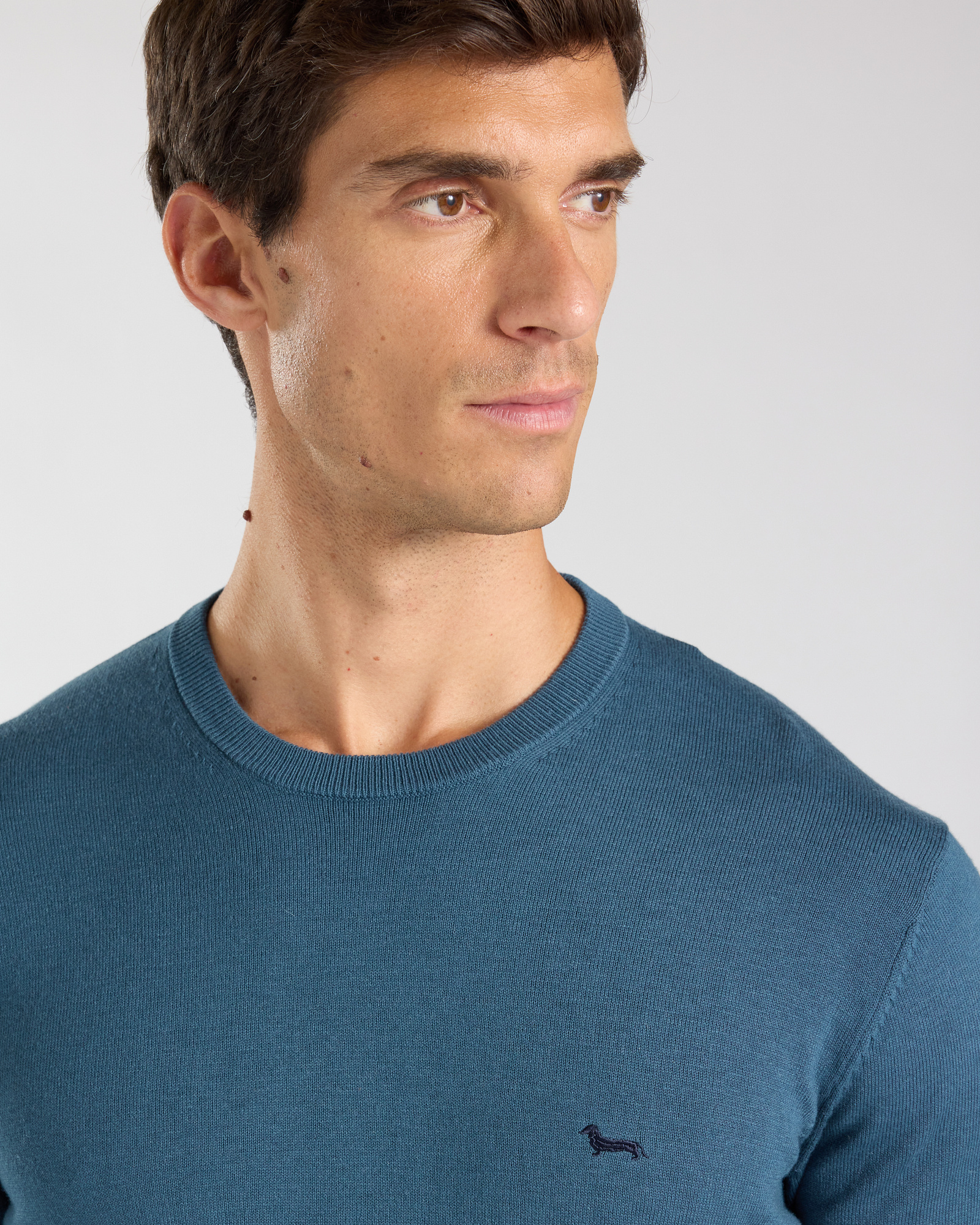 Maglia Uomo in misto lana e cotone  Regular Fit, VERDE OTTANIO, large