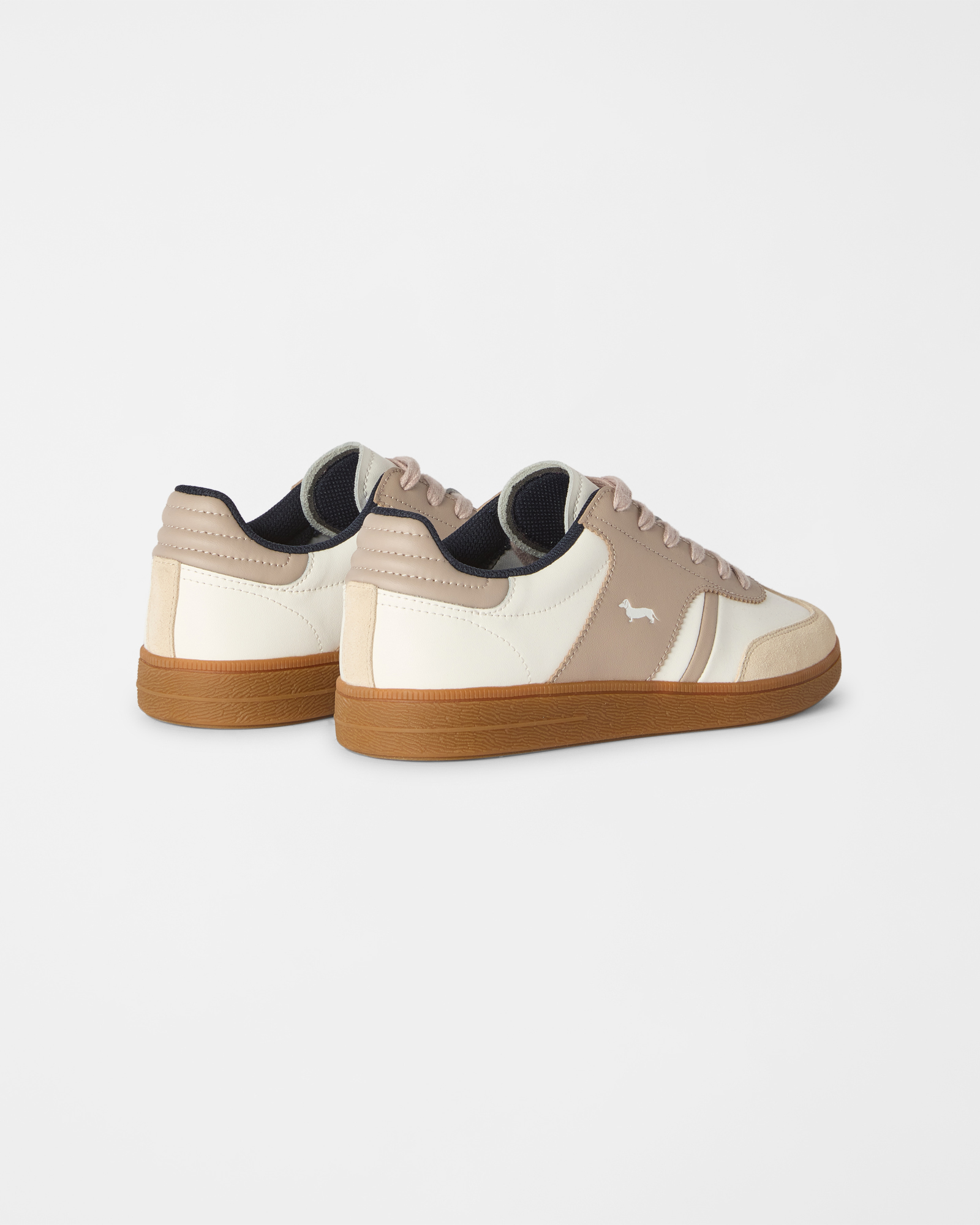 Sneaker Court Vintage da donna in vera Pelle, TORTORA, large