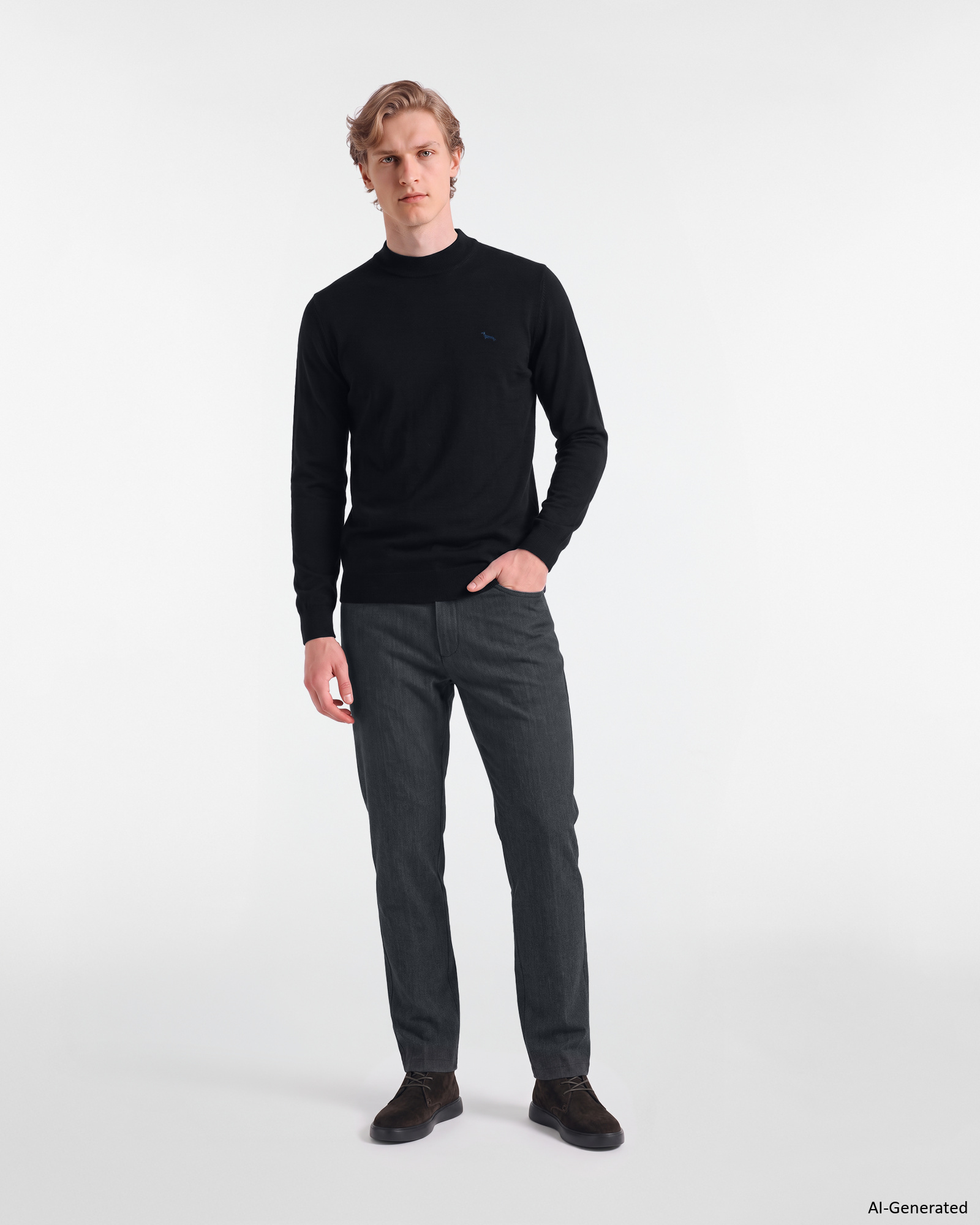 Pantalone Jogger Uomo, BLU MARINE, large