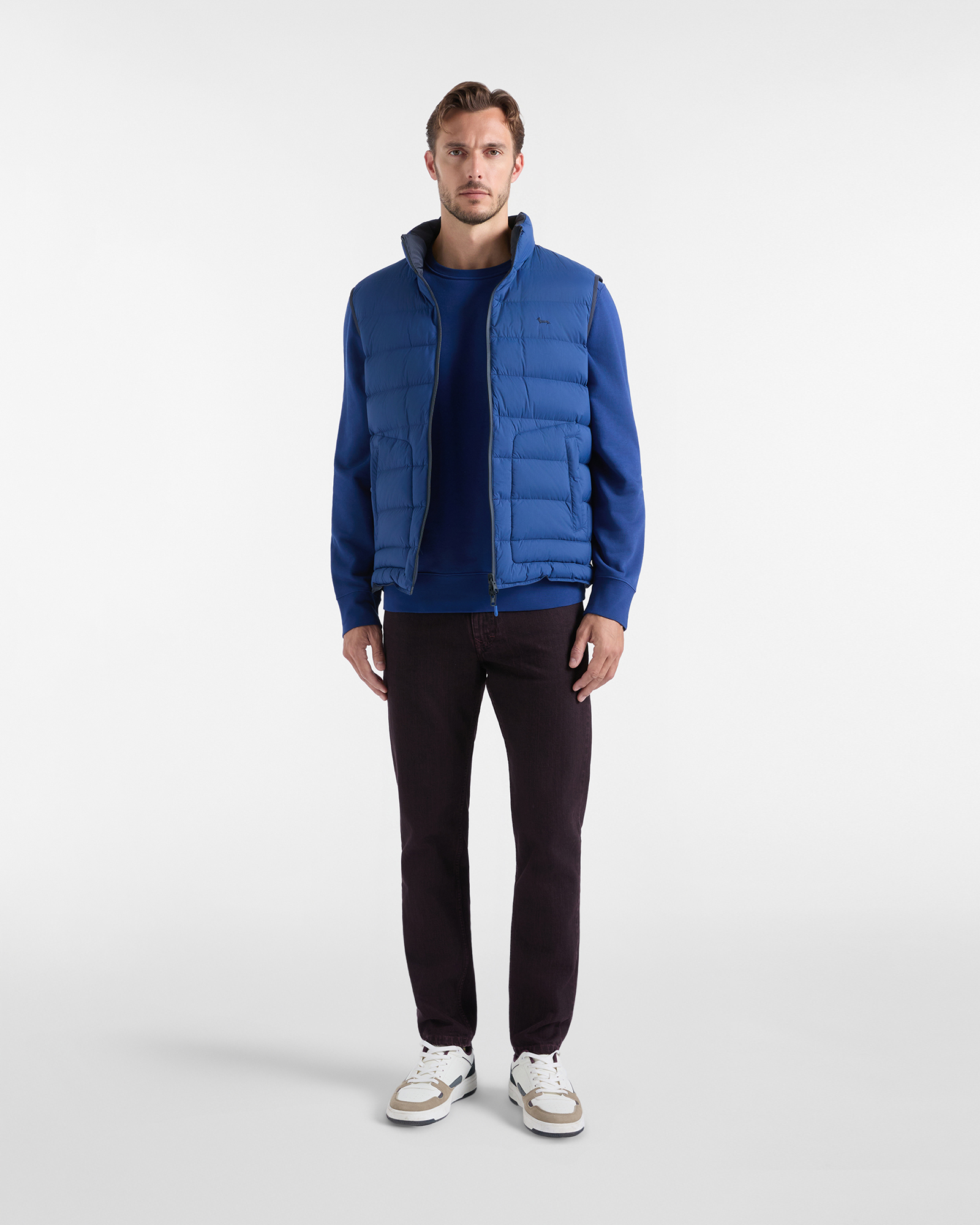 Gilet Uomo reversibile in nylon ripstop, BLUETTE, large