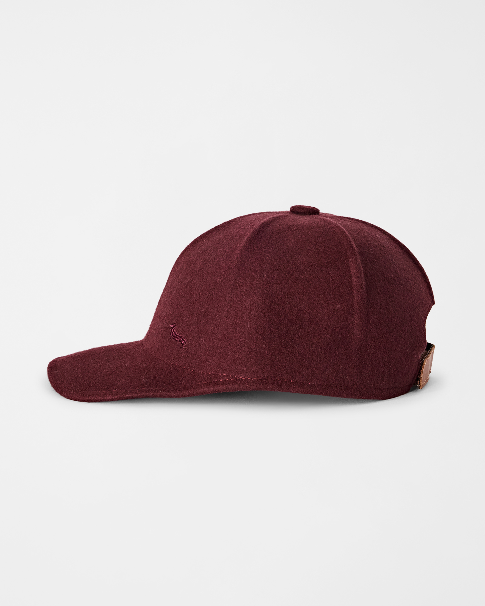 Baseball Cap Uomo in feltro di pura lana con ricamo, VIOLA SCURO, large
