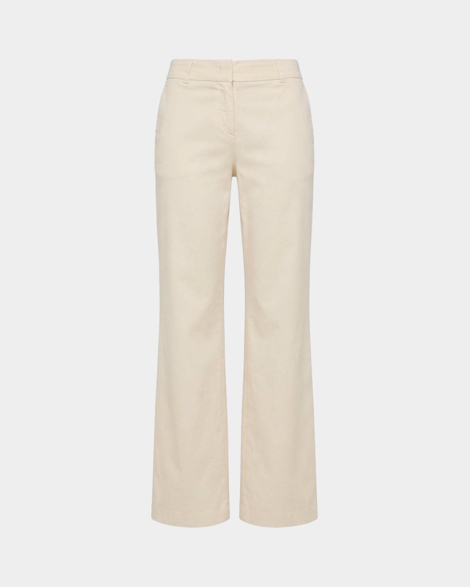 Pantalone Chino Donna in cotone stretch, BEIGE, large