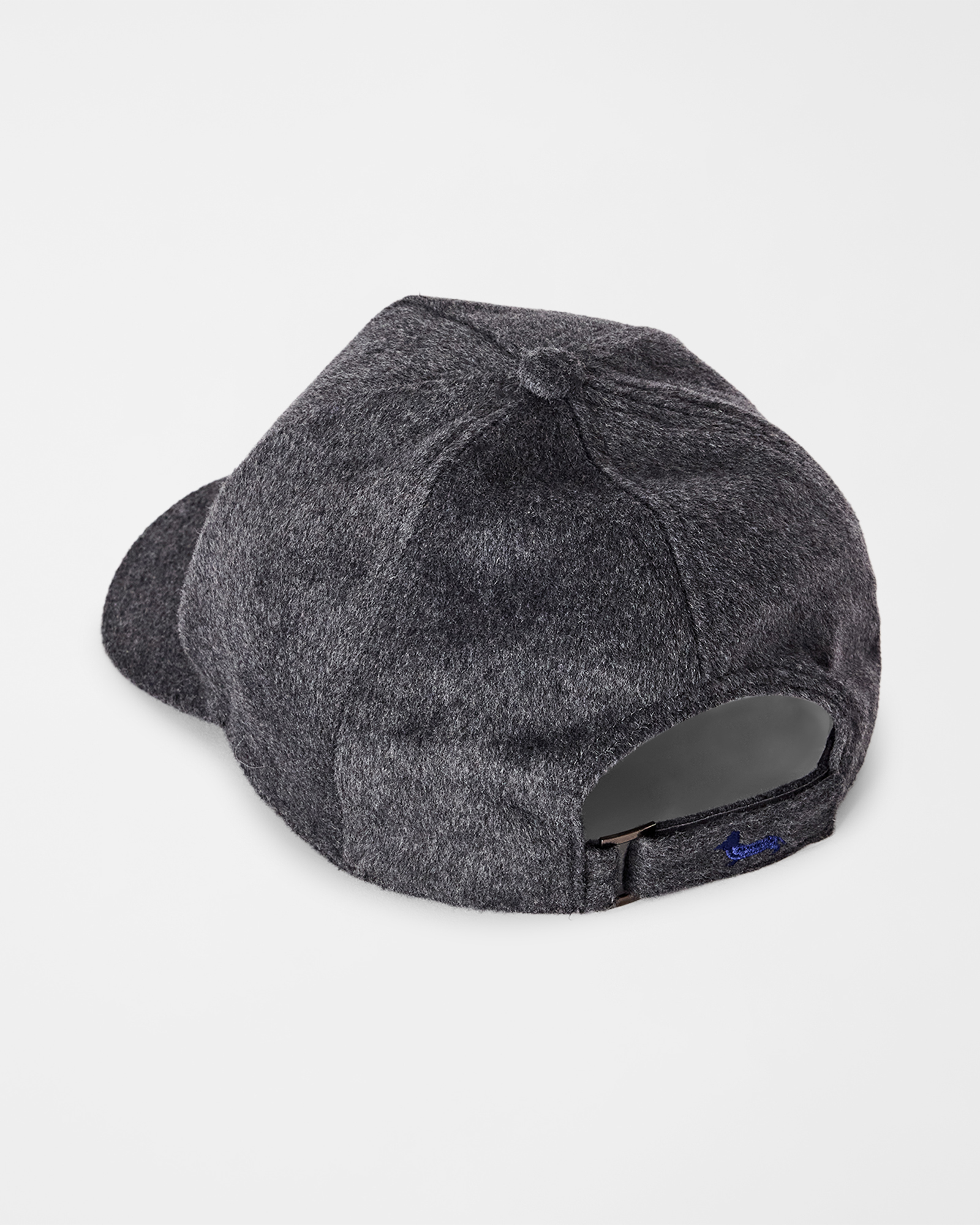 Cappello baseball da uomo in misto lana con bassotto ricamato, GRIGIO, large