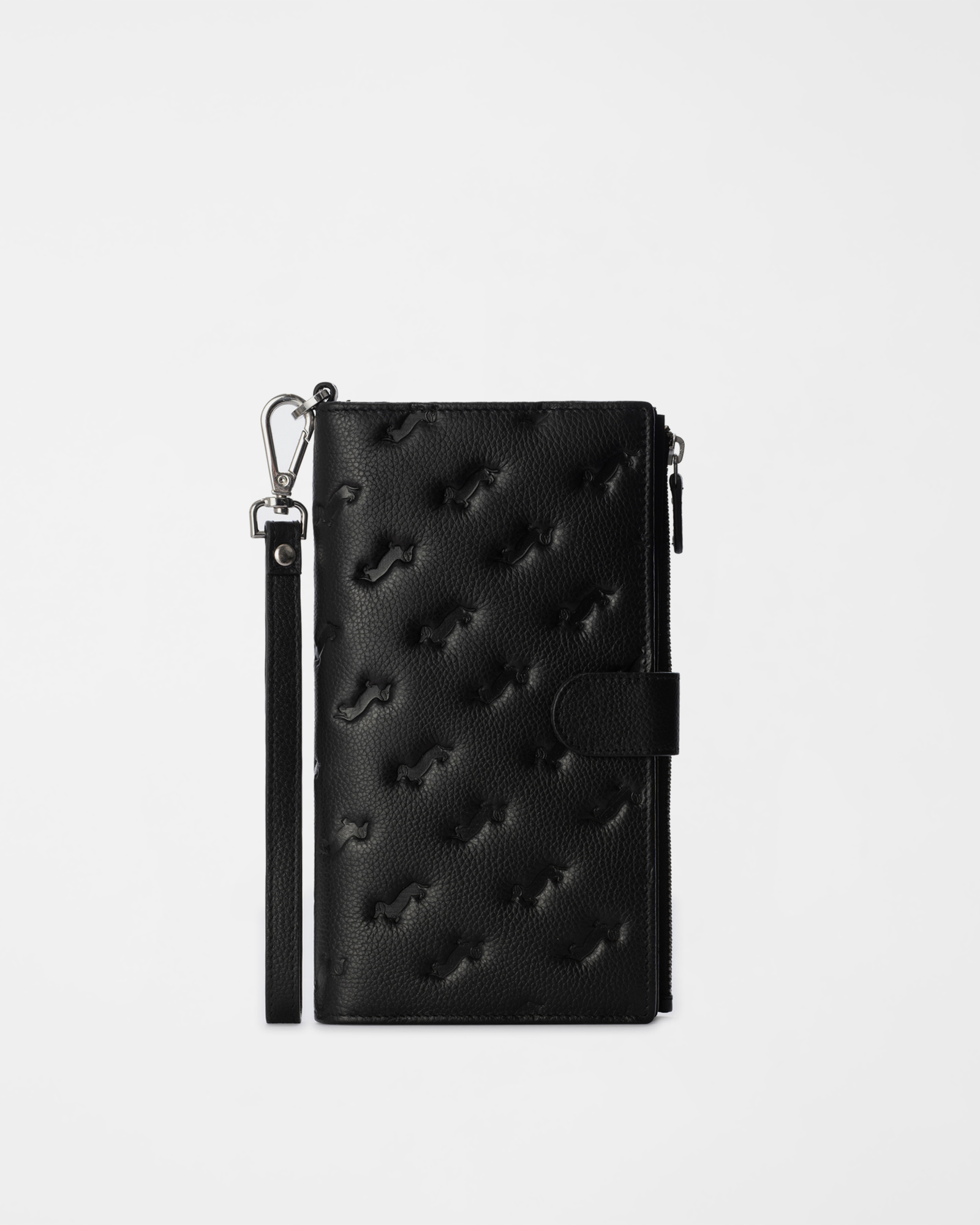 Portafoglio Lungo Uomo in Vera Pelle Nero