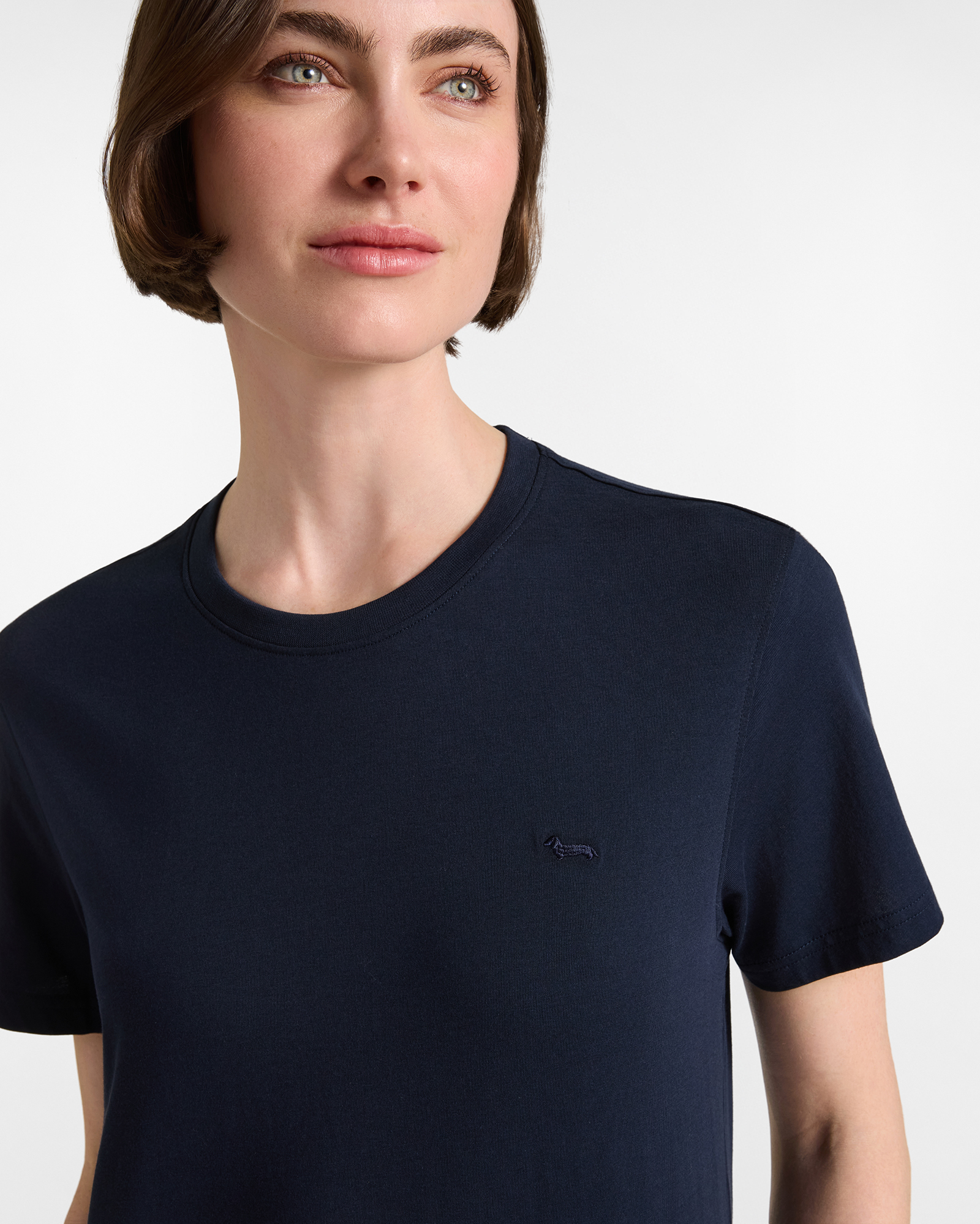T-shirt Donna girocollo in 100% puro cotone, BLU, large