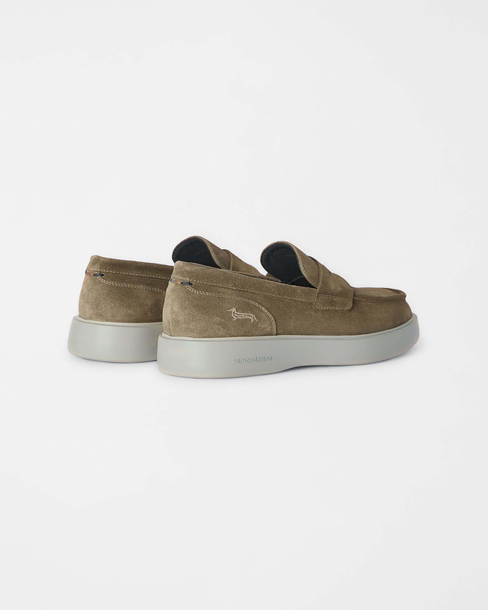 Mocassino Uomo Slip-On in Camoscio, TAUPE, large