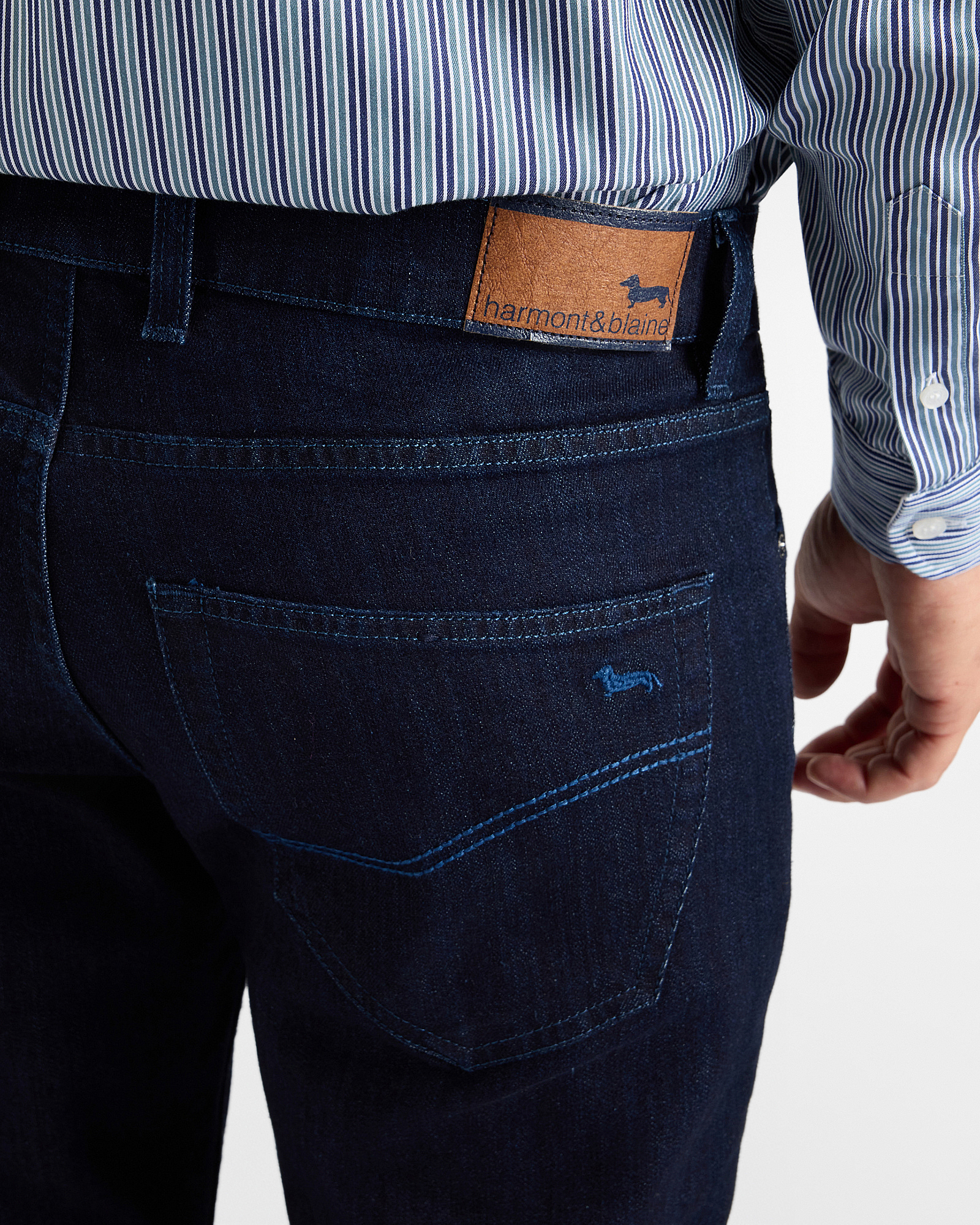Denim 5 Tasche Narrow Uomo in denim, BLU SCURO, large