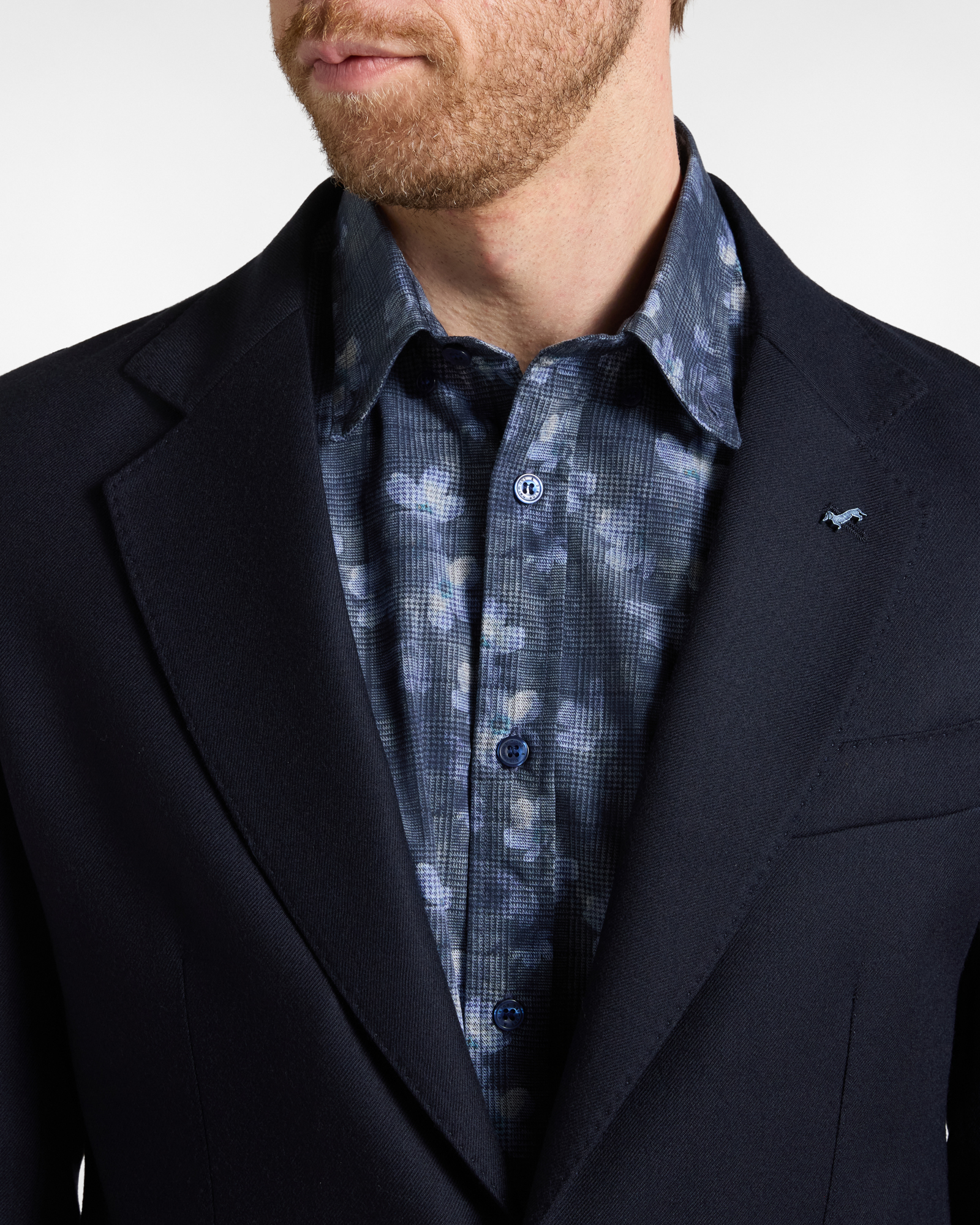 Blazer da uomo in pura lana Made in Italy, BLU NAVY, large