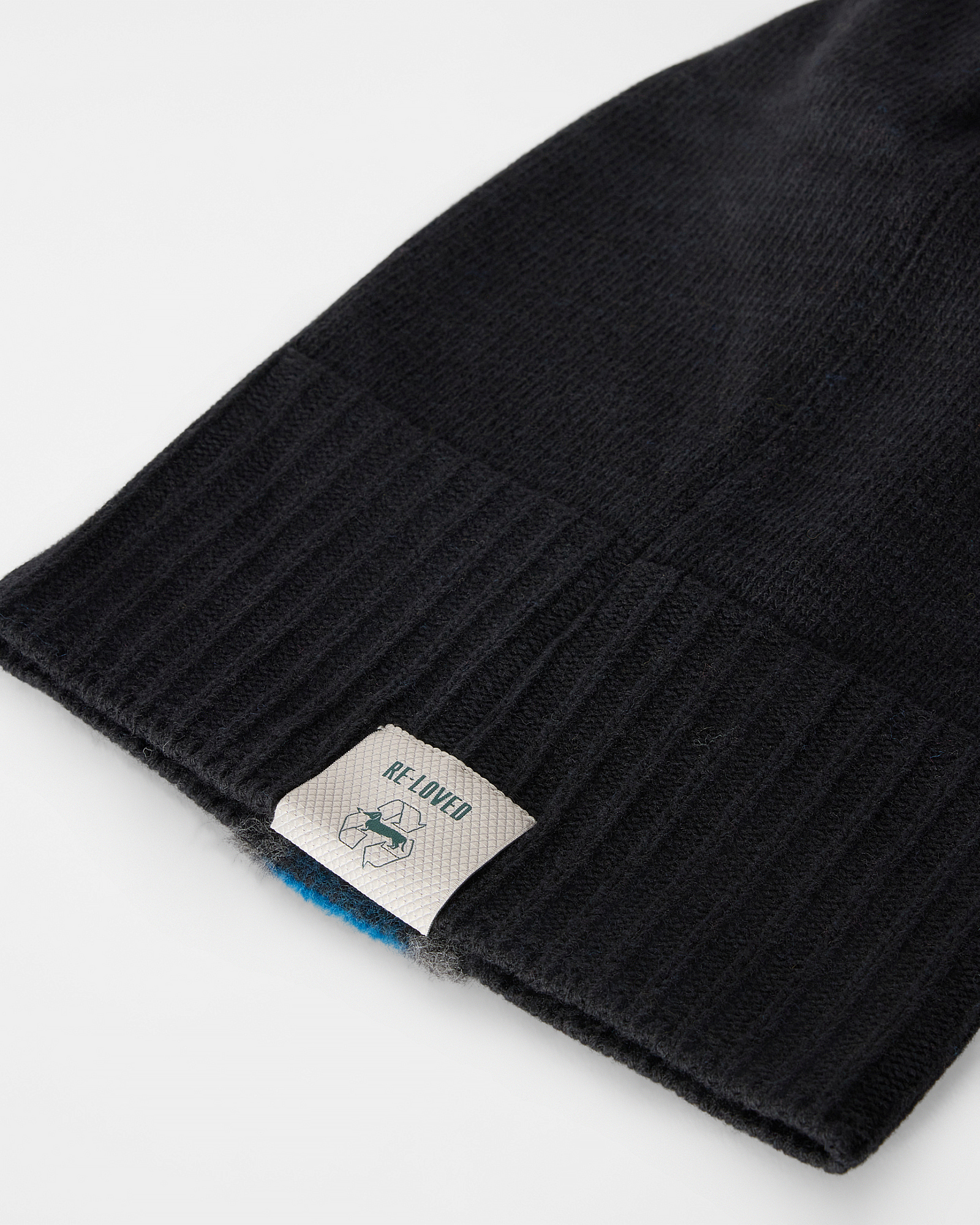 Cappello Uomo in Misto Lana e Cashmere Capsule Re-Loved Made in Italy, NERO, large