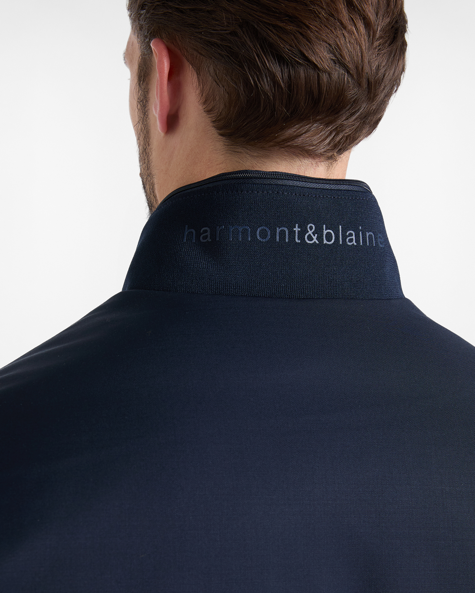 Bomber Uomo imbottito in misto lana tecnica, BLU NAVY, large