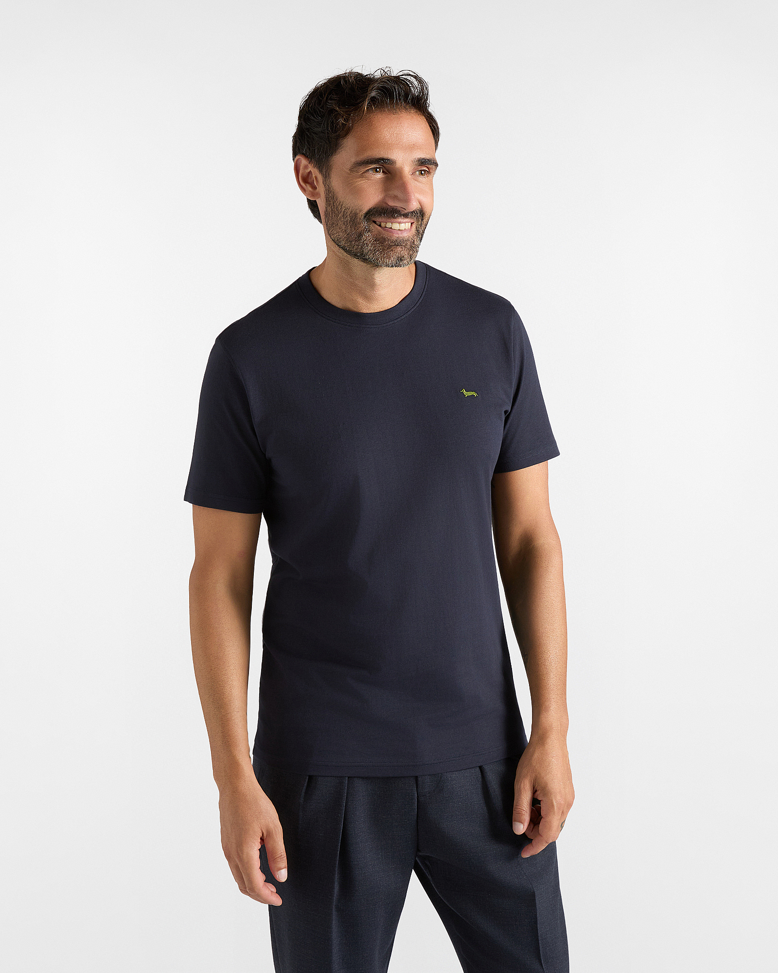 T-shirt Uomo in 100% puro cotone blu Narrow Fit