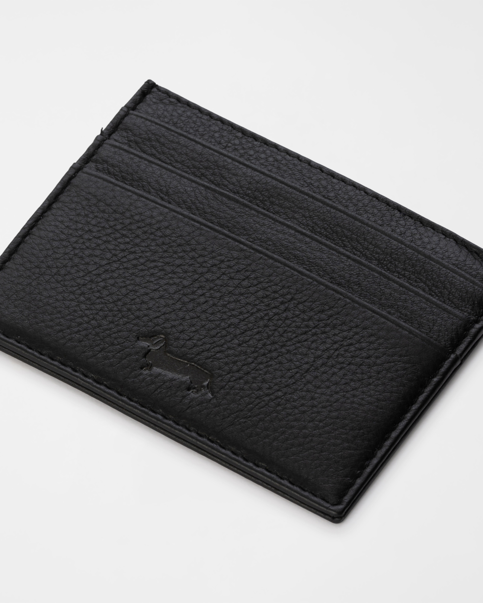 Porta Carte Uomo in vera pelle, NERO, large