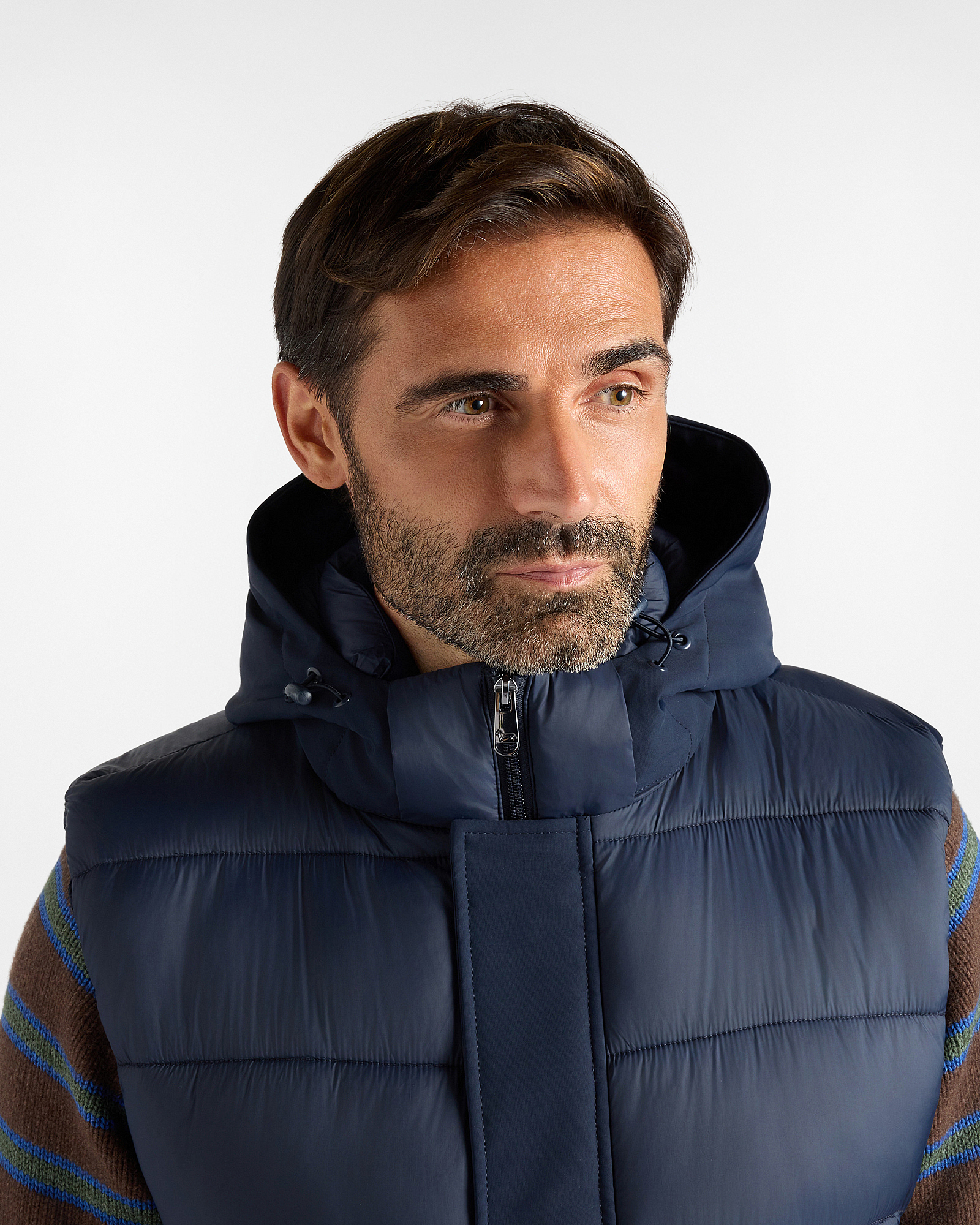 Gilet Trapuntato Uomo Re-Worked in Nylon Tecnico Re-Loved Made in Italy, BLU NAVY, large