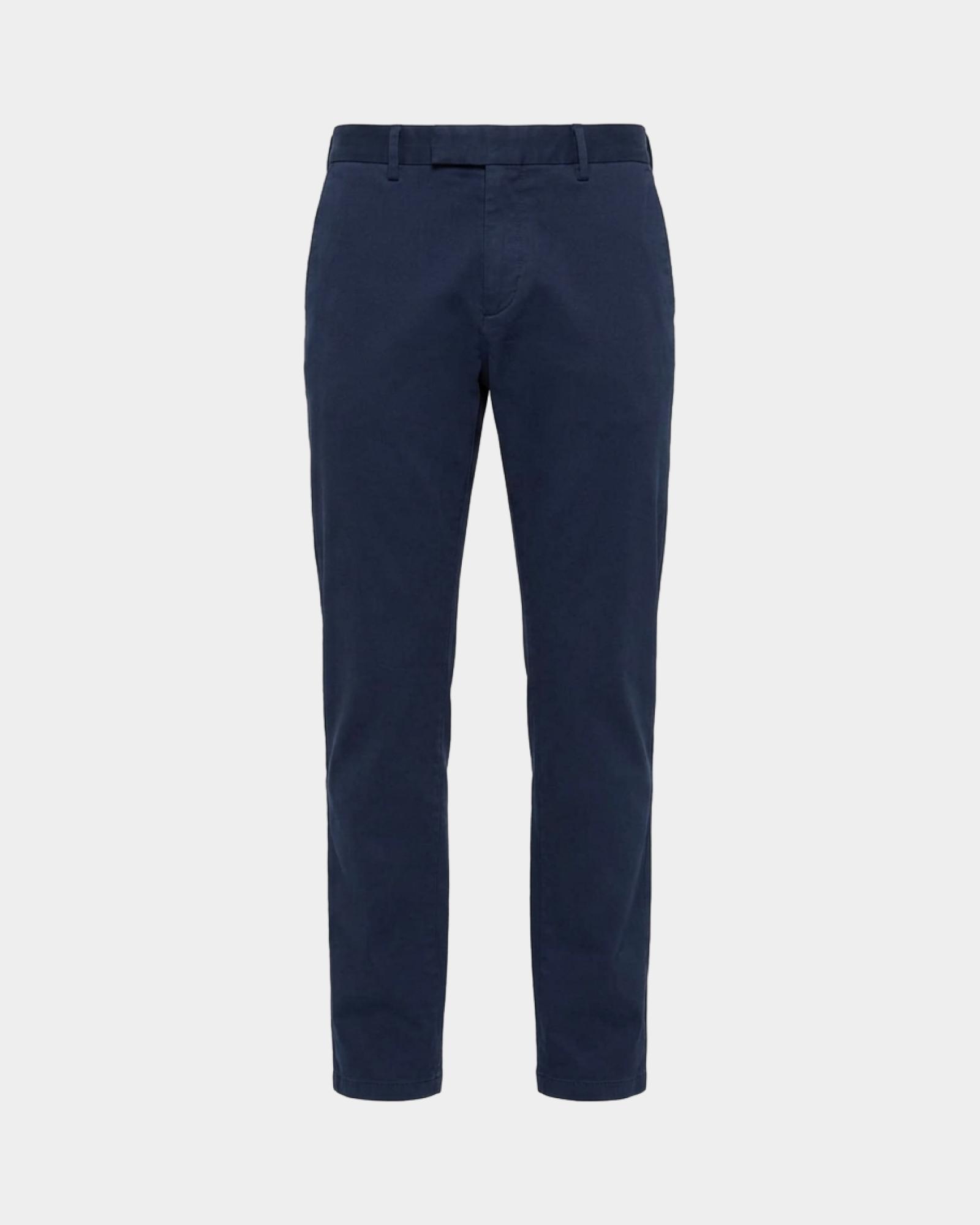 Pantalone Jogger Uomo in cotone stretch, BLU NAVY, large