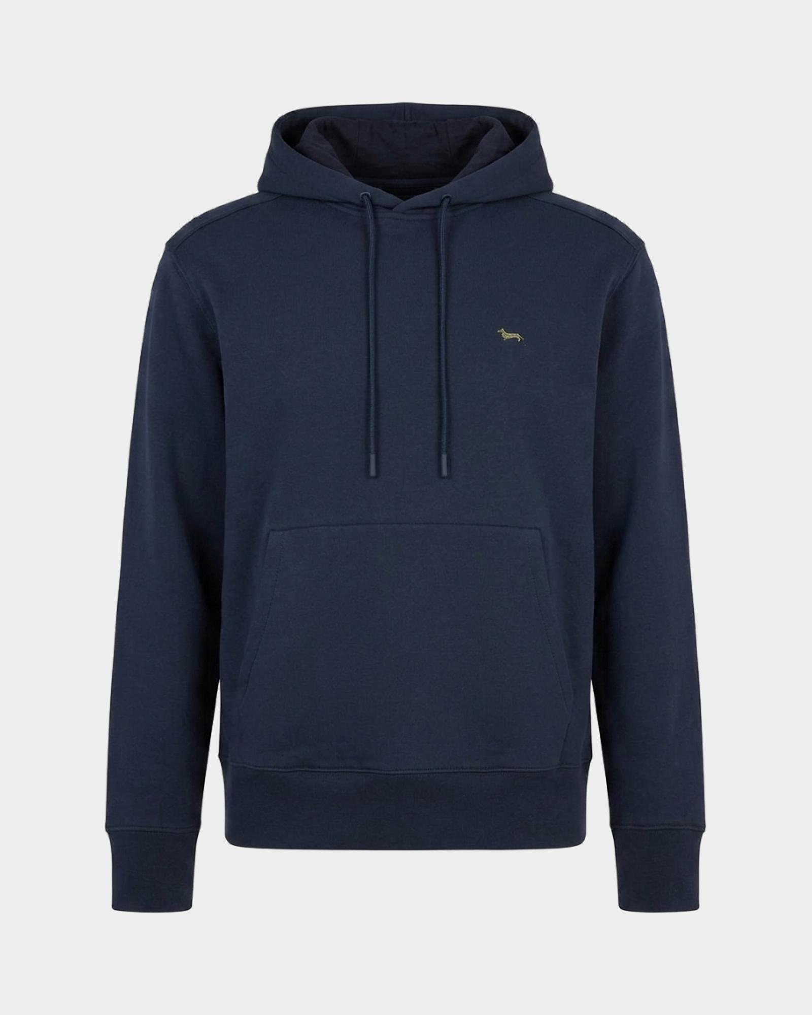 Felpa con cappuccio Uomo blu Relaxed Fit con tasca a marsupio, BLU NAVY, large
