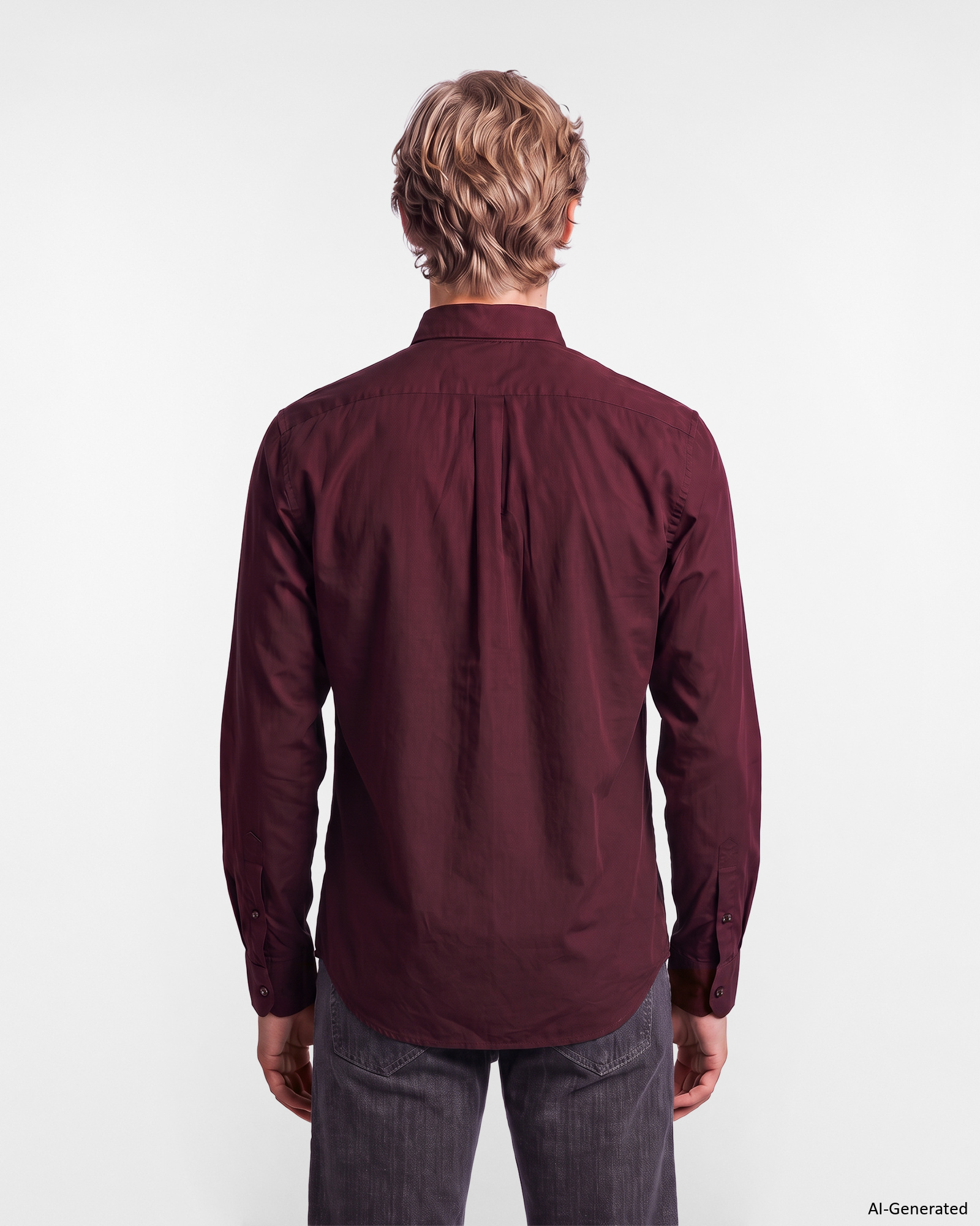 Camicia Uomo popeline Regular Fit, BORDEAUX, large