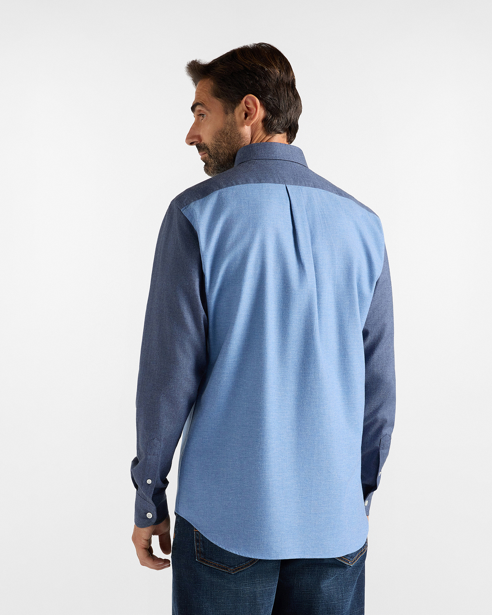 Camicia Uomo Piazzetta in flanella di cotone, BLU, large