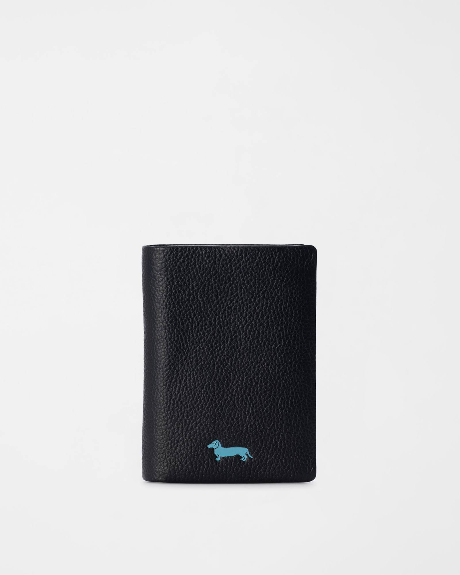 Portafoglio Uomo Verticale in Vera Pelle Blu Navy