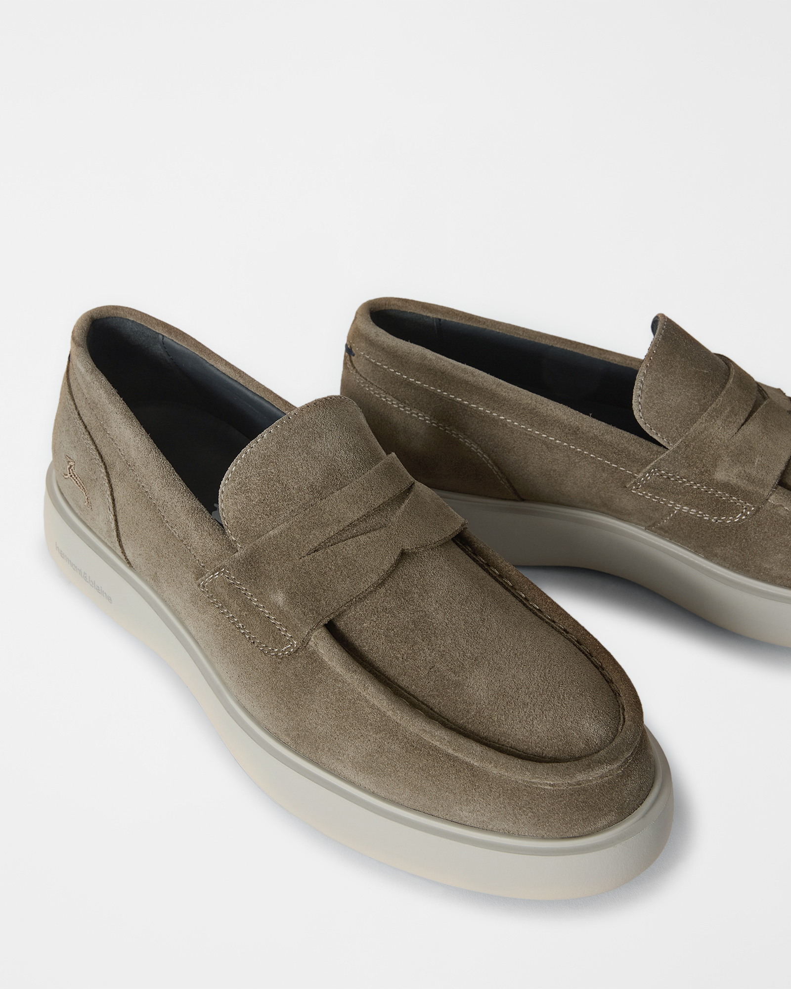 Mocassino Uomo Slip-On in Camoscio, TAUPE, large