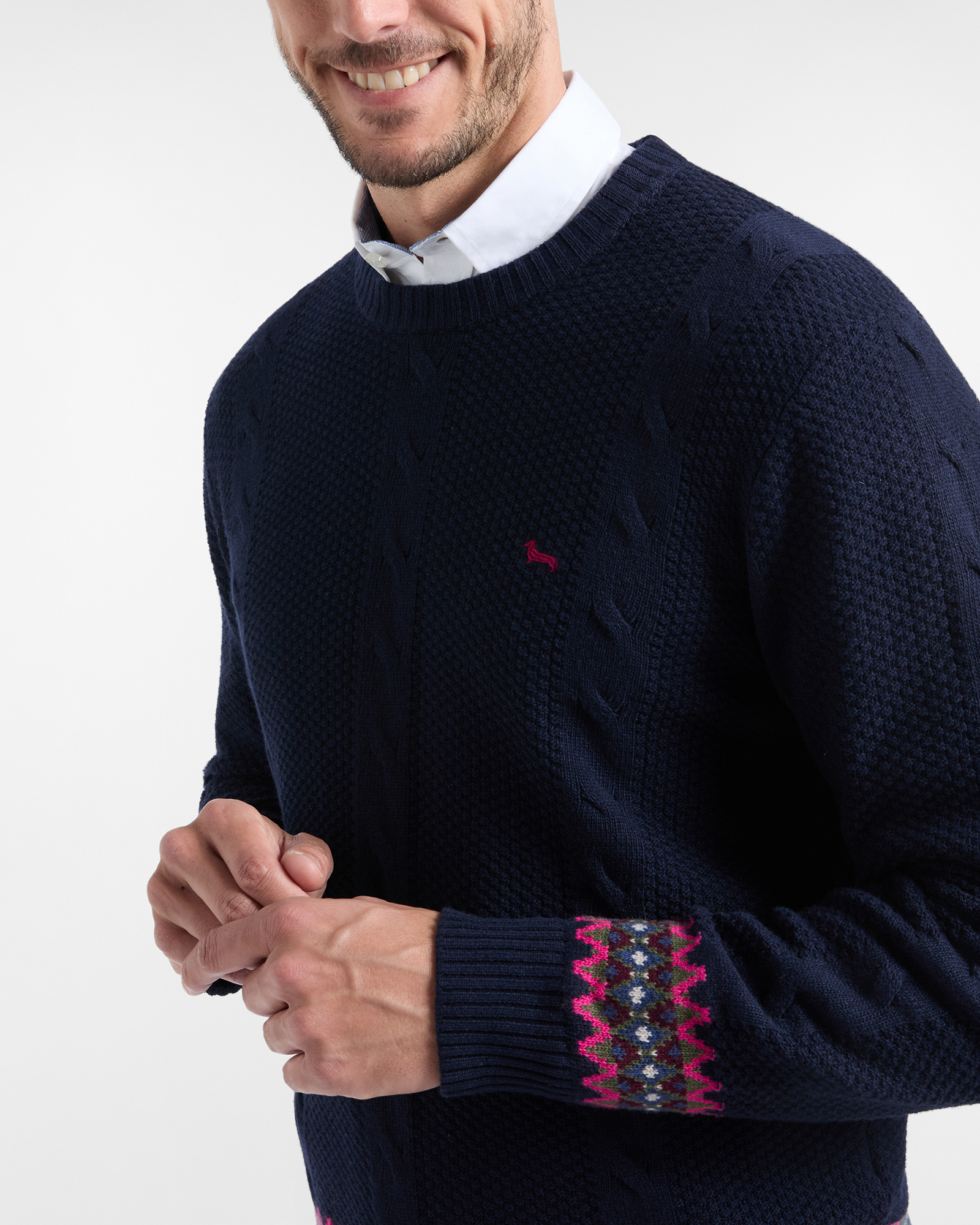 Maglia Uomo in misto lana Regular Fit Made in Italy, BLU SPORT, large